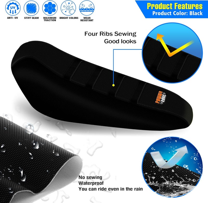 MCHMFG Motorcycle Dirt Bike Seat Cover for Surron Sur Ron Light Bee X/S - E Bike Seat Cover (Black) - Image 3